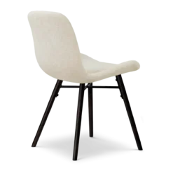 Eetkamerstoel Nena-Fé zwart houten onderstel cottonbeige