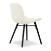 Eetkamerstoel Nena-Fé zwart houten onderstel rib beige
