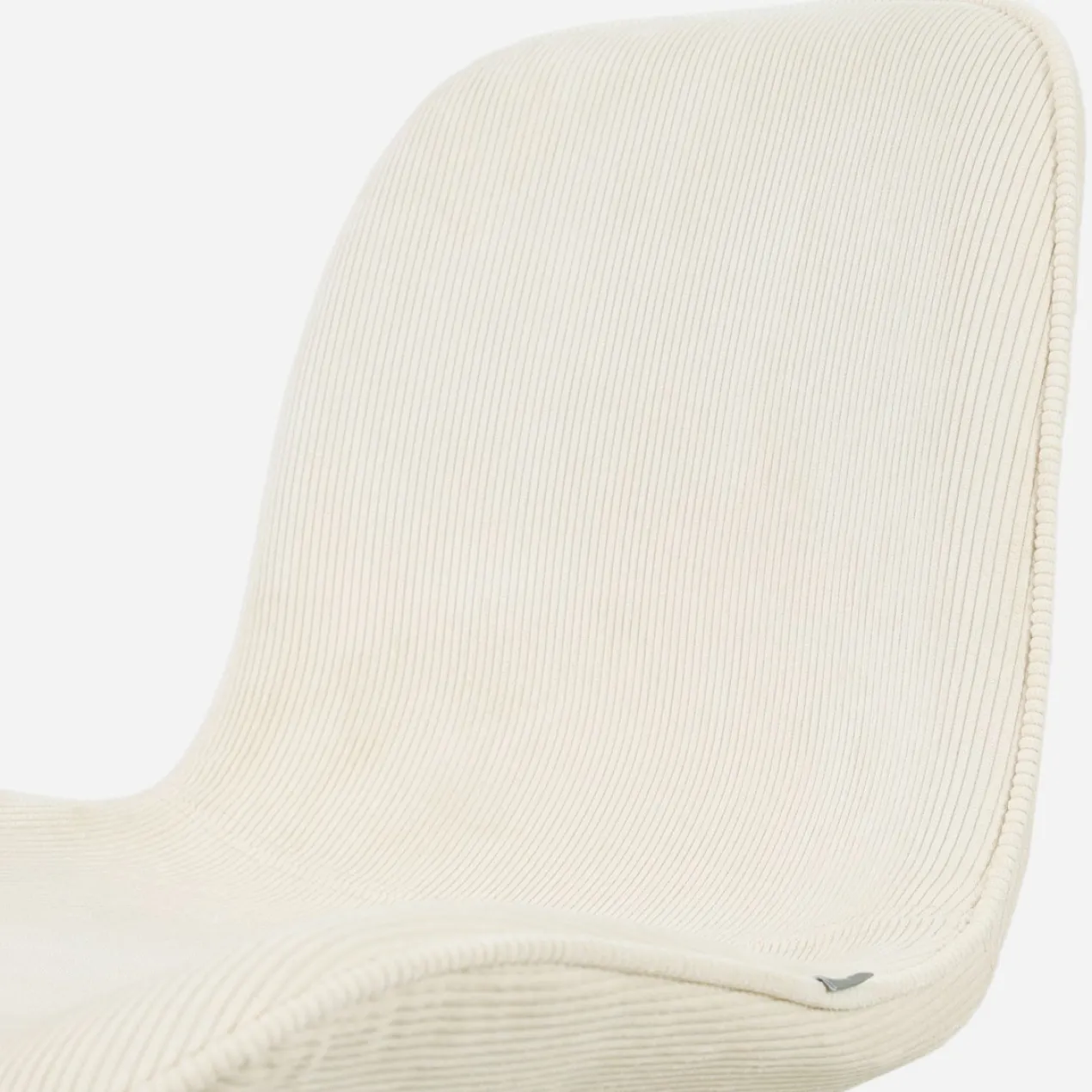 Eetkamerstoel Nena-Fé zwart houten onderstel rib beige