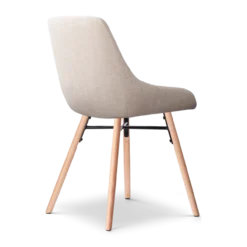 Eetkamerstoel Nena-Isa beige - naturel onderstel