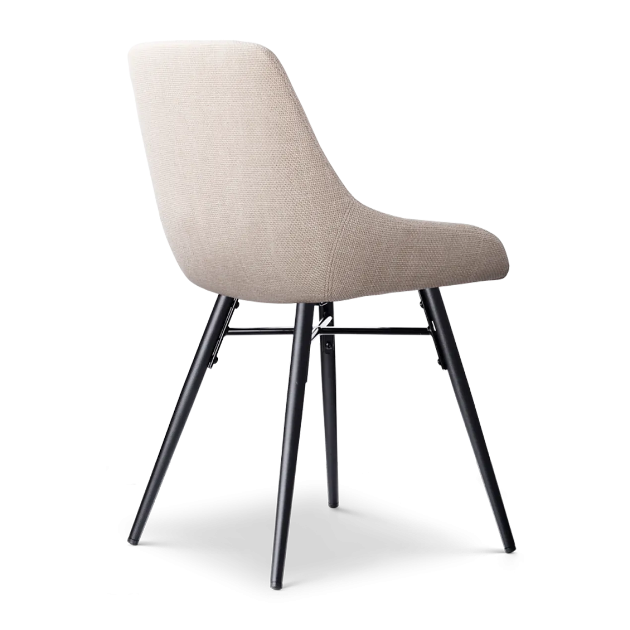 Eetkamerstoel Nena-Isa beige - zwart onderstel