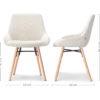 Eetkamerstoel Nena-Isa bouclé beige - naturel - set van 2