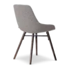 Eetkamerstoel Nena-Isa bouclé taupe - walnoten onderstel