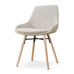 Eetkamerstoel Nena-Isa grijs beige gemêleerd - naturel
