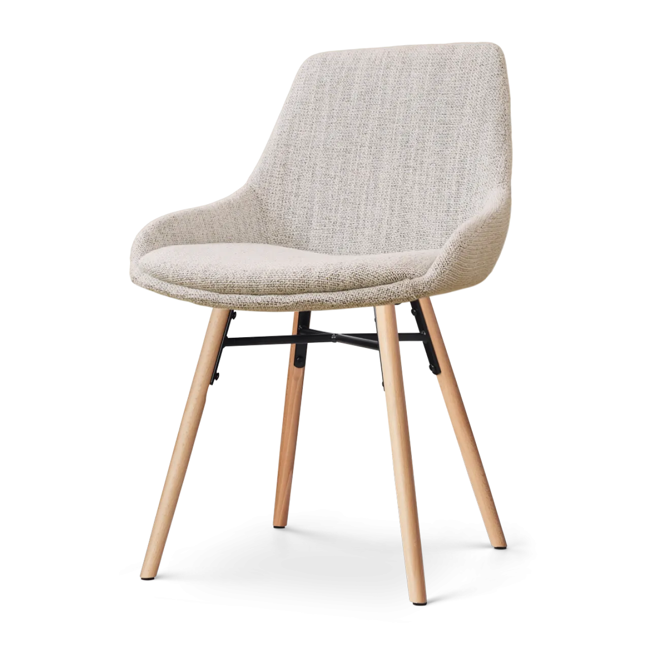 Eetkamerstoel Nena-Isa grijs beige gemêleerd - naturel