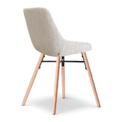 Eetkamerstoel Nena-Isa grijs beige gemêleerd - naturel