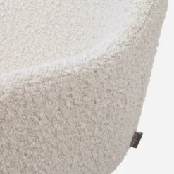 Eetkamerstoel Nena-Mae bouclé beige - zwart onderstel