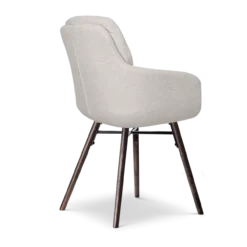 Eetkamerstoel Nena-mia beige - walnoot houten onderstel