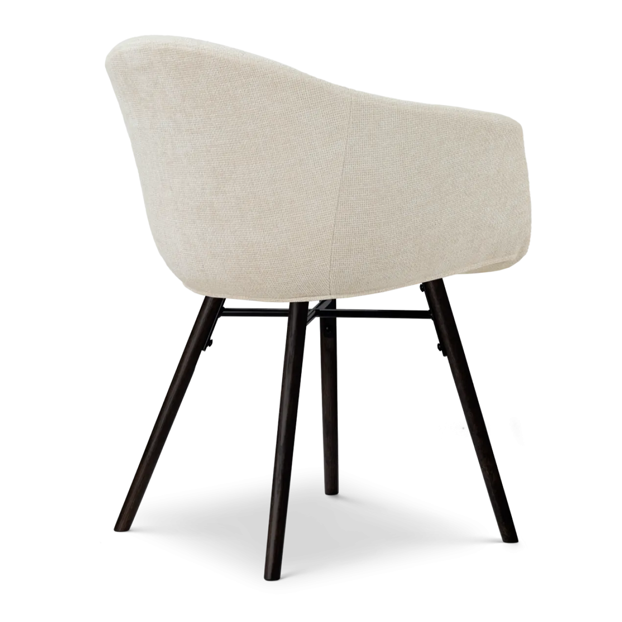 Eetkamerstoel Nena-Otis zwart onderstel cottonbeige