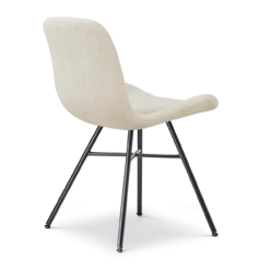 Eetkamerstoel Noa-Fé zwart onderstel cottonbeige