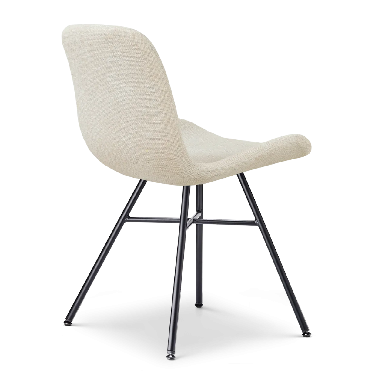 Eetkamerstoel Noa-Fé zwart onderstel cottonbeige