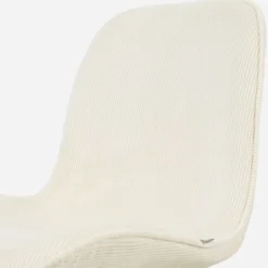 Eetkamerstoel Noa-Fé zwart onderstel rib beige