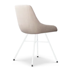 Eetkamerstoel Noa-Isa beige - wit onderstel