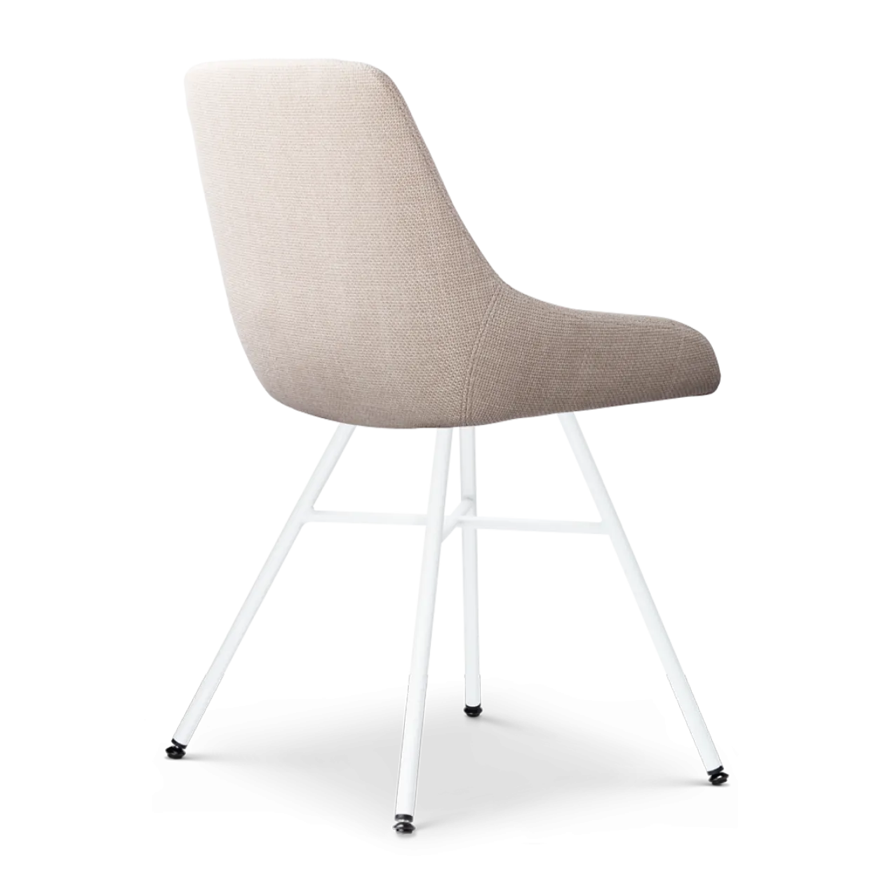 Eetkamerstoel Noa-Isa beige - wit onderstel