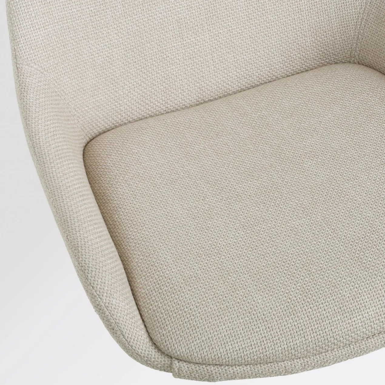 Eetkamerstoel Noa-Isa beige - zwart onderstel