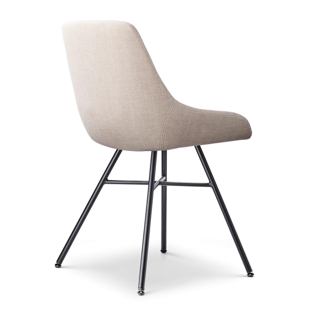Eetkamerstoel Noa-Isa beige - zwart onderstel