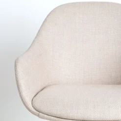 Eetkamerstoel Noa-Mae beige - wit onderstel