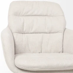 Eetkamerstoel Noa-Mia beige - zwart onderstel - set van 2
