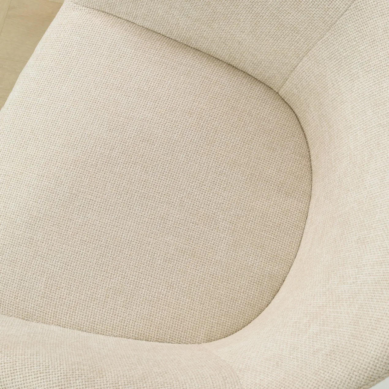 Eetkamerstoel Noa-Otis zwart onderstel cottonbeige