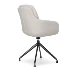 Eetkamerstoel Nola-Mia beige - zwart onderstel