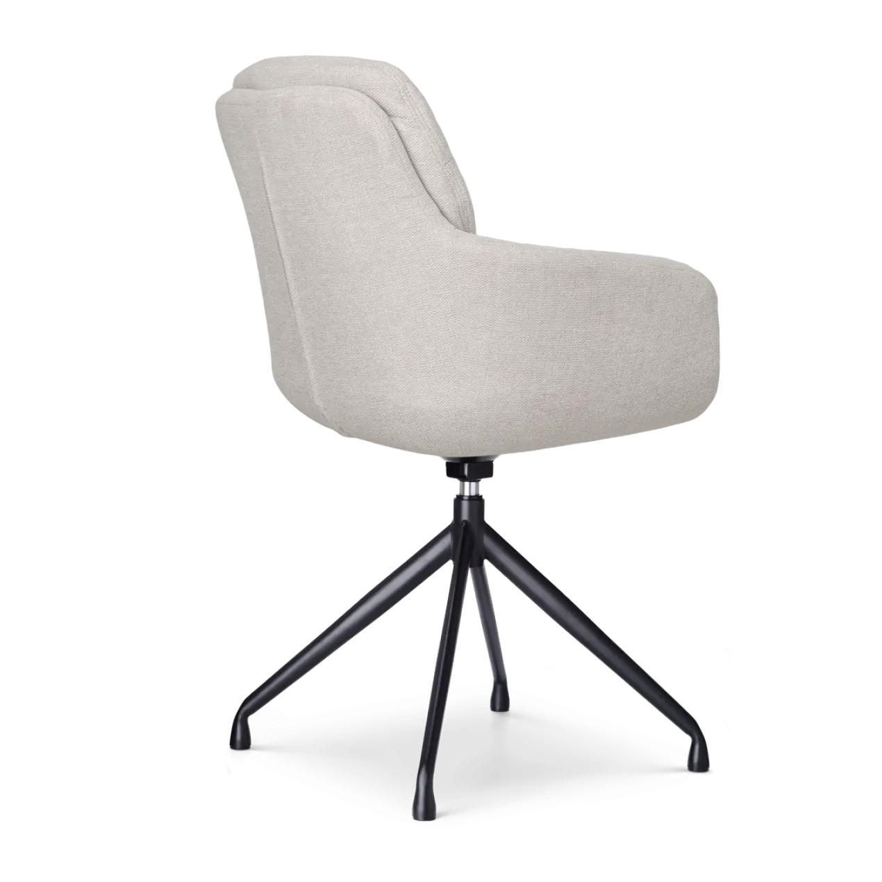 Eetkamerstoel Nola-Mia beige - zwart onderstel