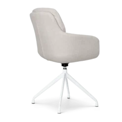 Eetkamerstoel Nola-Mia beige - wit onderstel
