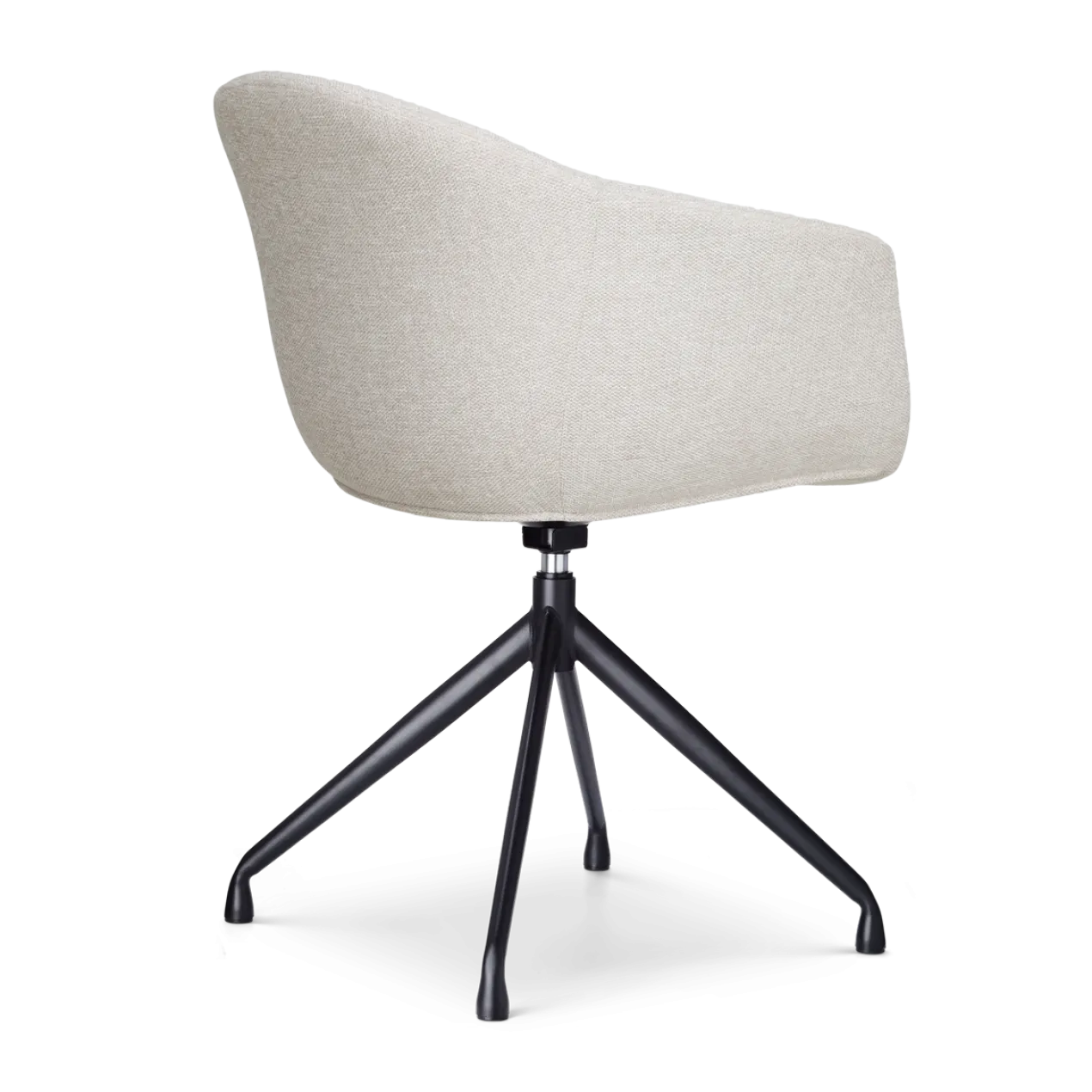 Eetkamerstoel Nola-Otis draaibaar beige - zwart - set van 2