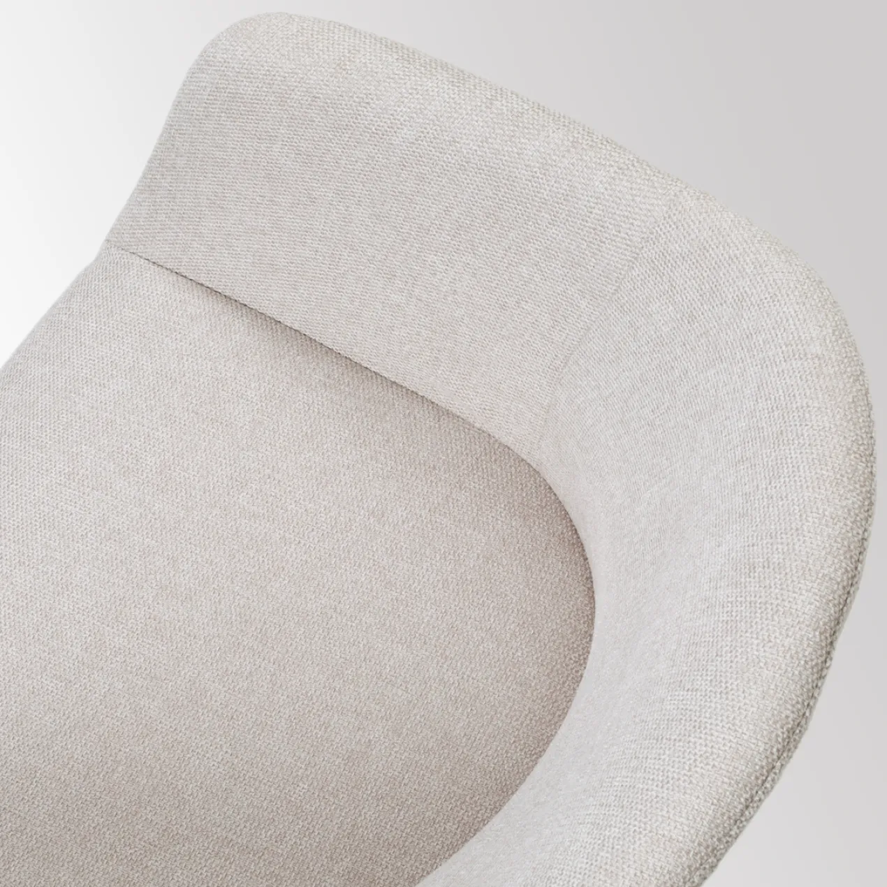 Eetkamerstoel Nola-Otis draaibaar beige - zwart - set van 2