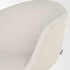 Eetkamerstoel Nola-Otis draaibaar beige - wit - set van 2