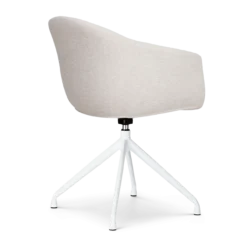 Eetkamerstoel Nola-Otis draaibaar beige - wit - set van 2