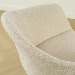 Eetkamerstoel Noor-Otis walnoot cottonbeige