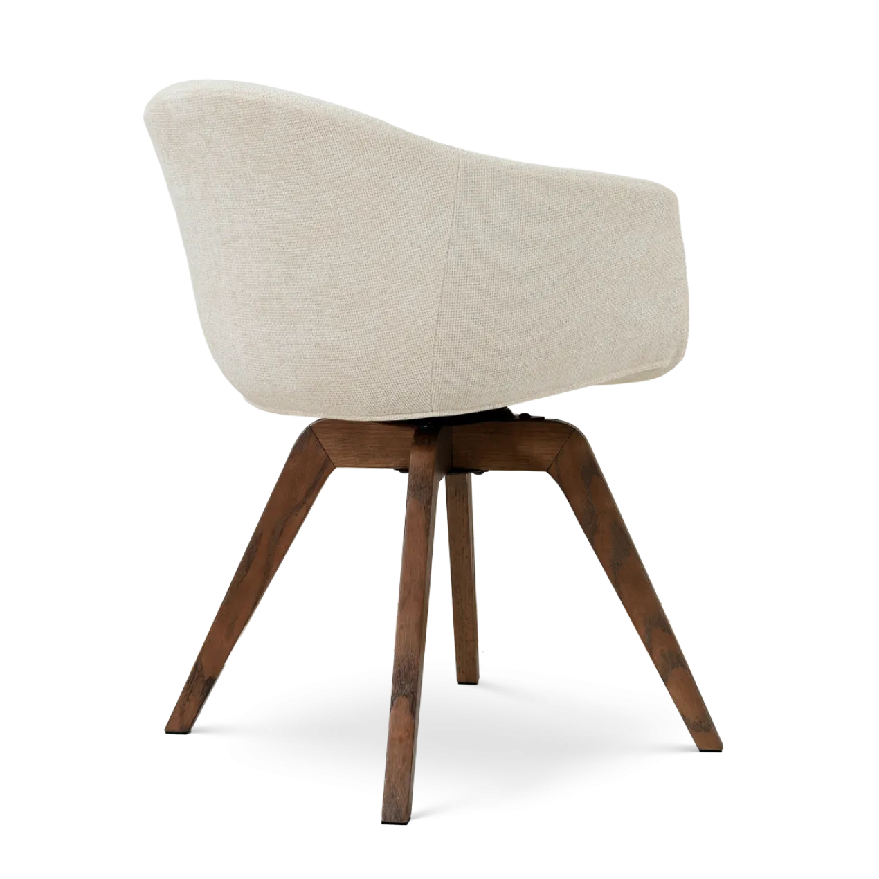 Eetkamerstoel Noor-Otis walnoot cottonbeige