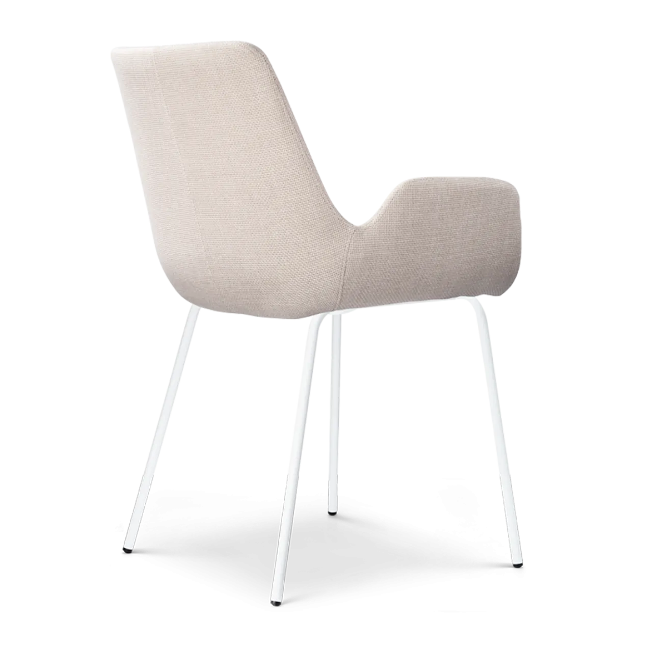 Eetkamerstoel Nora-Eef beige - wit onderstel