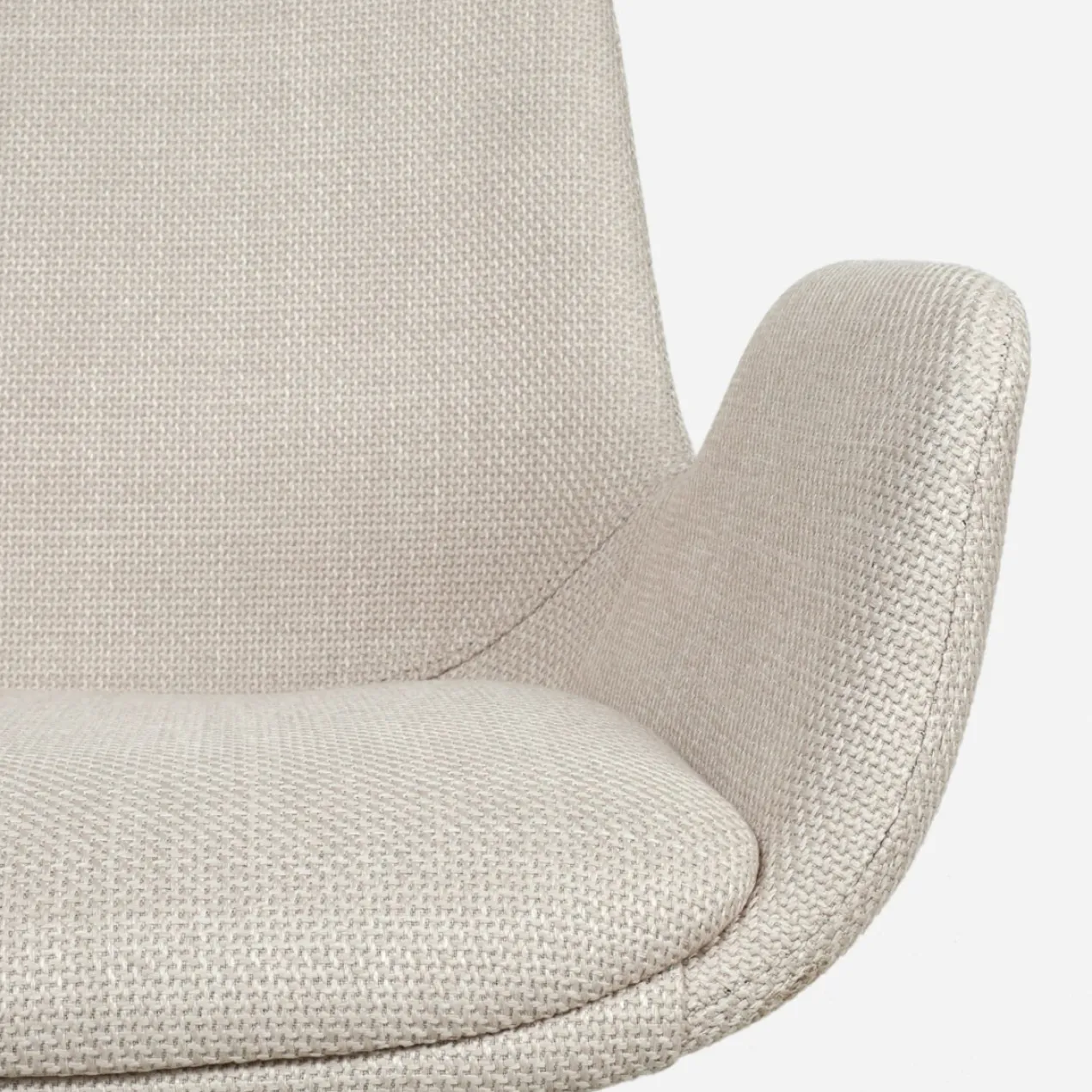 Eetkamerstoel Nora-Eef beige - zwart onderstel