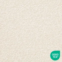 Eetkamerstoel Nora-Eef bouclé beige - wit onderstel