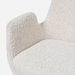 Eetkamerstoel Nora-Eef bouclé beige - zwart - set van 2