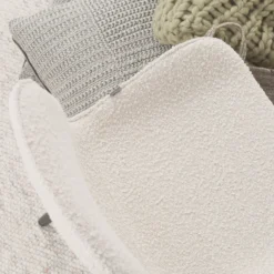 Eetkamerstoel Nora-Fé bouclé beige - zwart onderstel