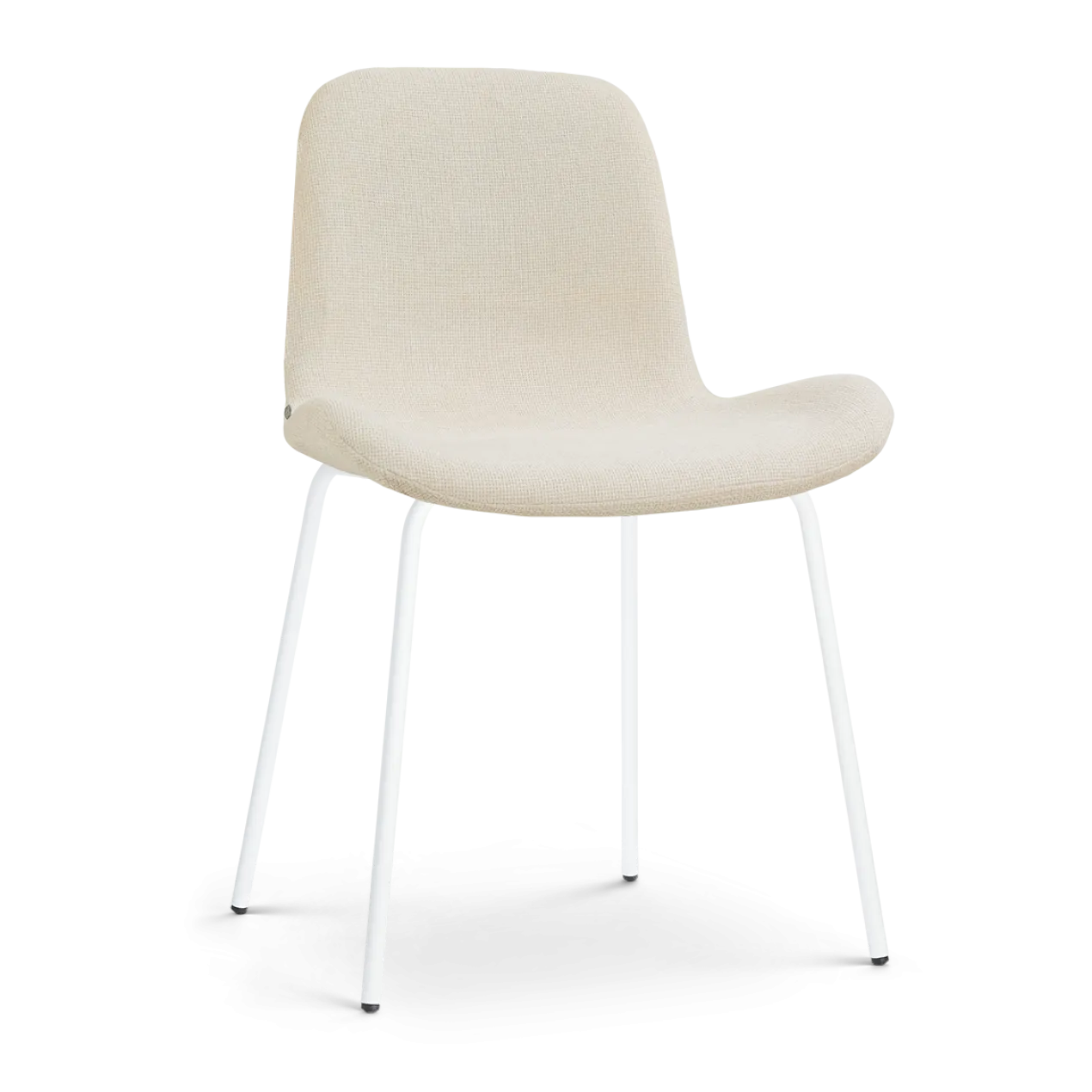 Eetkamerstoel Nora-Fé wit onderstel cottonbeige