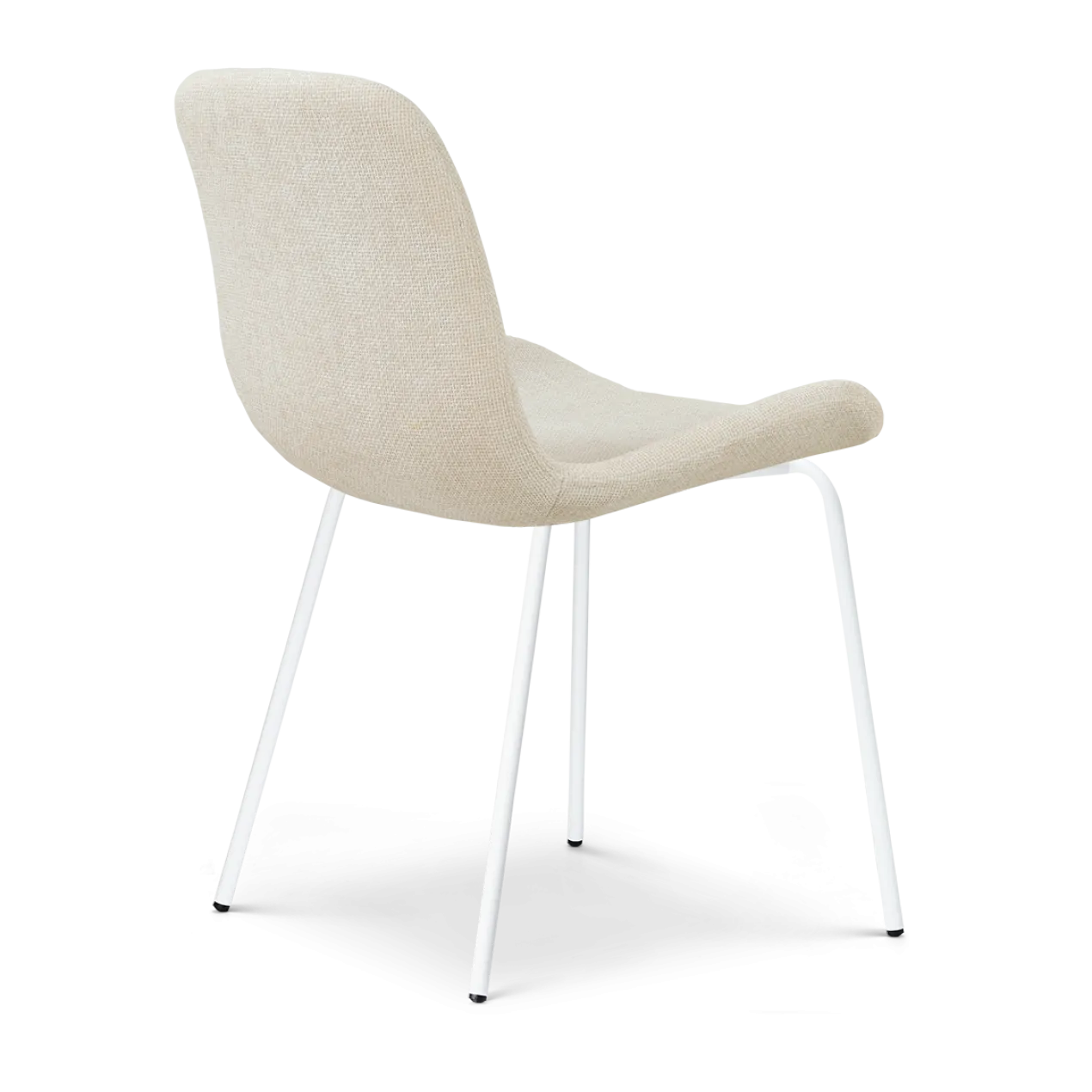 Eetkamerstoel Nora-Fé wit onderstel cottonbeige