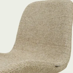 Eetkamerstoel Nora-Fé wit onderstel taupe melange