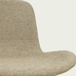 Eetkamerstoel Nora-Fé wit onderstel taupe melange