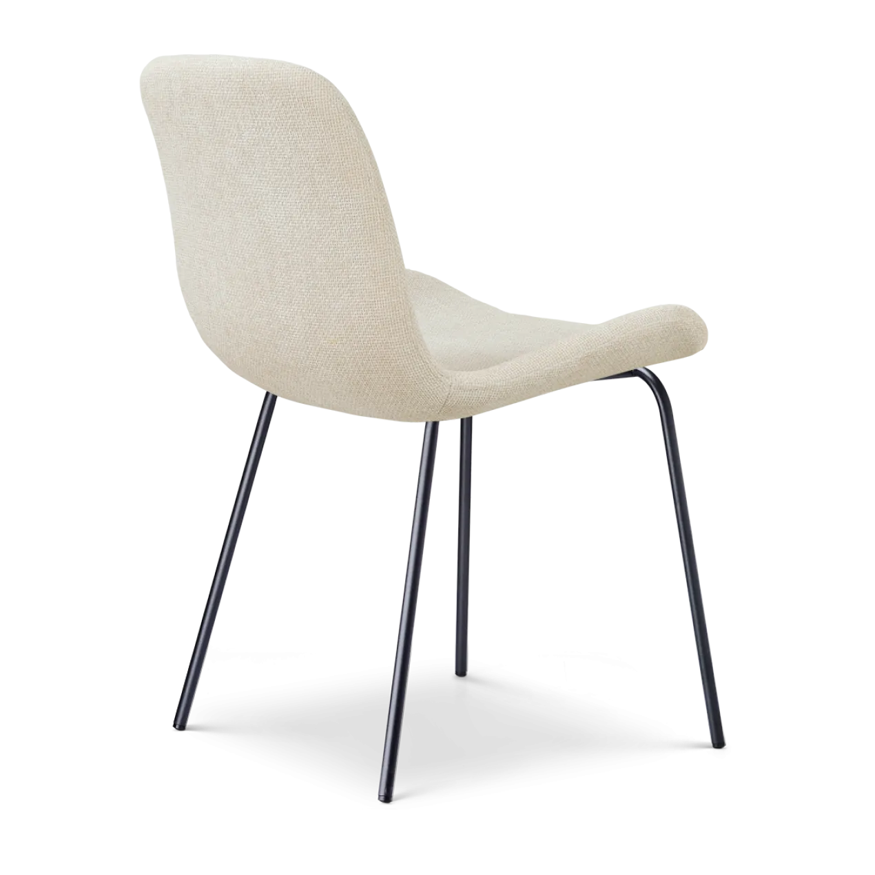 Eetkamerstoel Nora-Fé zwart onderstel cottonbeige