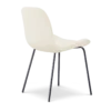 Eetkamerstoel Nora-Fé zwart onderstel rib beige