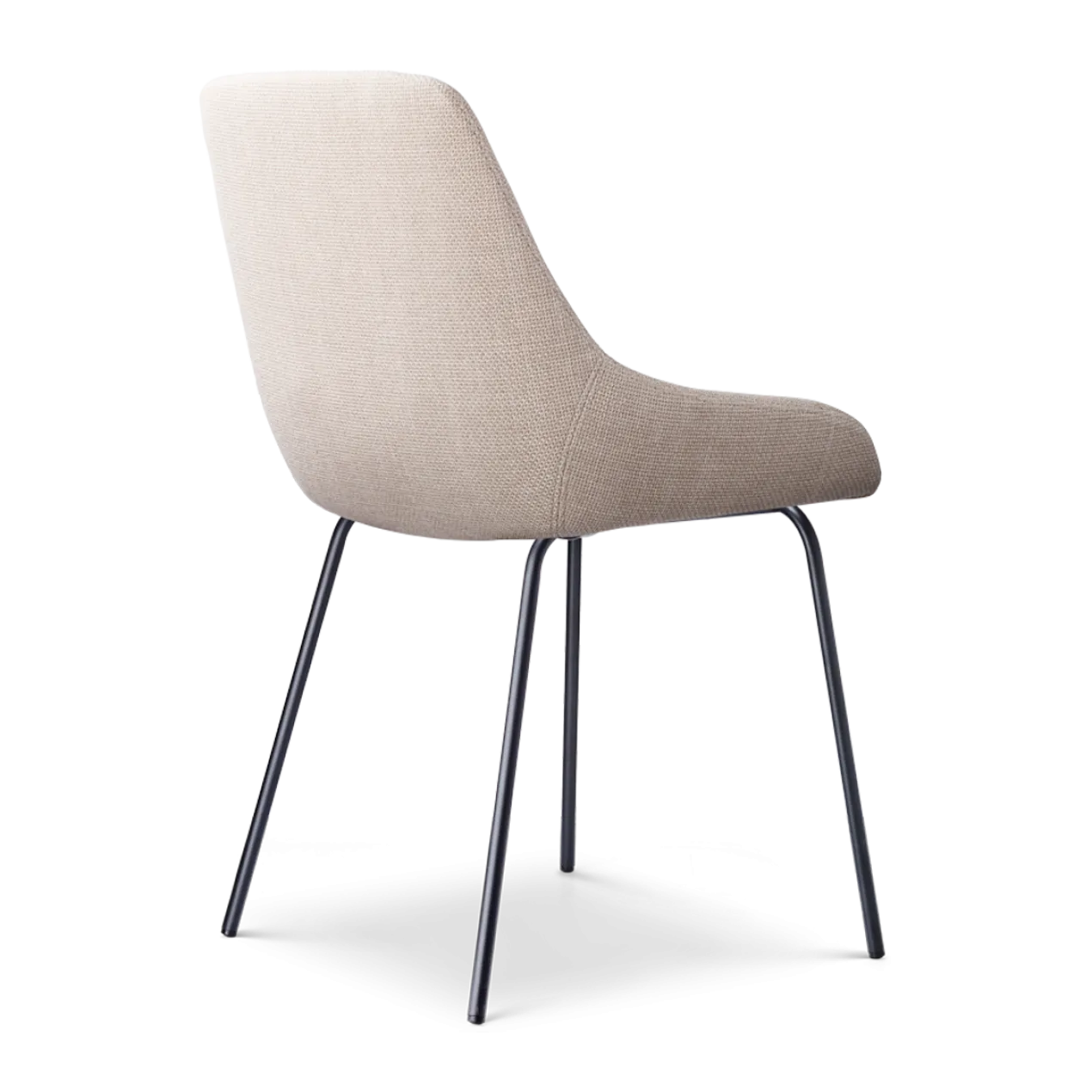 Eetkamerstoel Nora-Isa beige - zwart onderstel