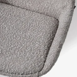 Eetkamerstoel Nora-Isa bouclé taupe - zwart - set van 2