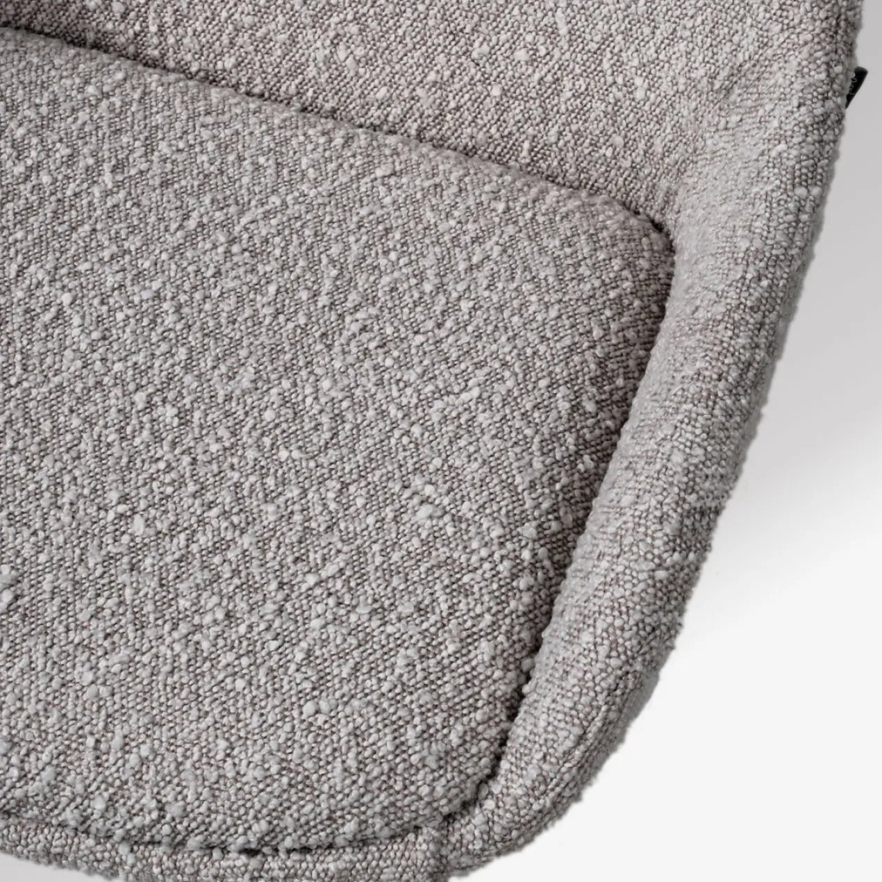 Eetkamerstoel Nora-Isa bouclé taupe - zwart - set van 2