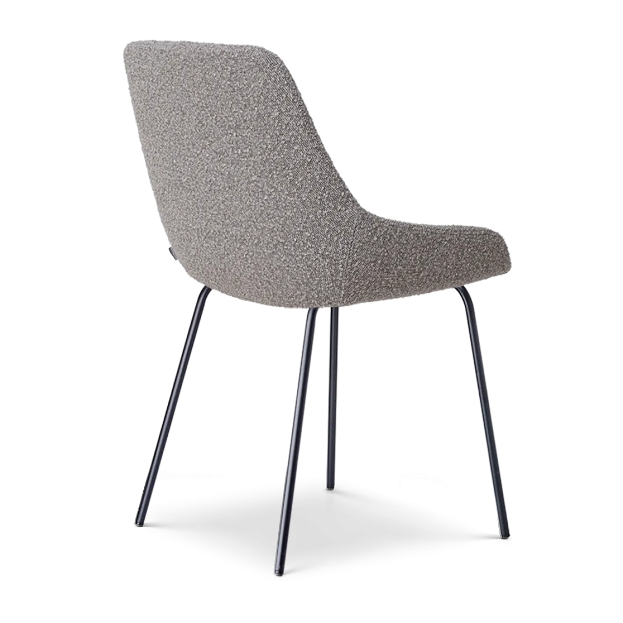 Eetkamerstoel Nora-Isa bouclé taupe - zwart - set van 2