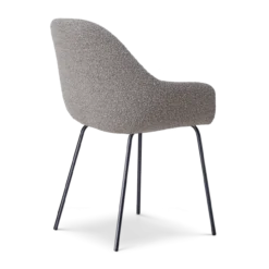 Eetkamerstoel Nora-Mae bouclé taupe - zwart - set van 2