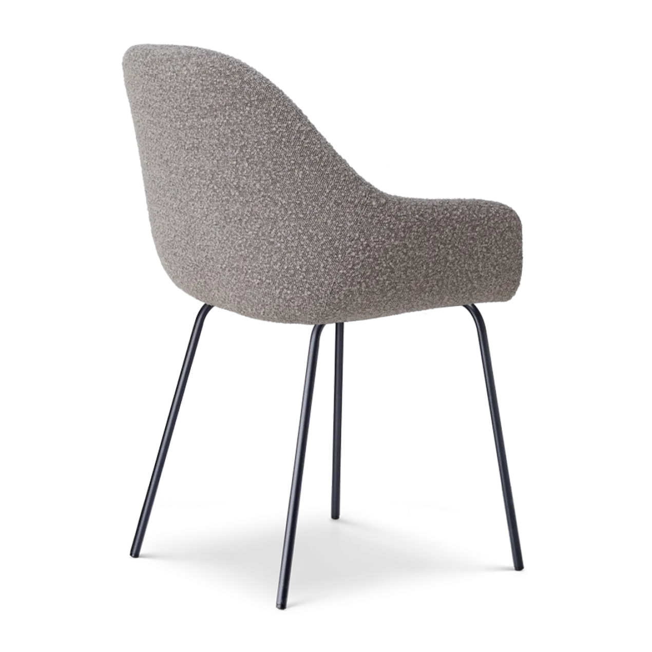 Eetkamerstoel Nora-Mae bouclé taupe - zwart - set van 2