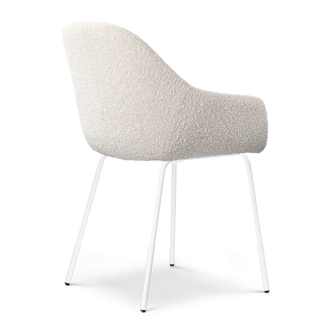 Eetkamerstoel Nora-Mae bouclé beige - wit - set van 2